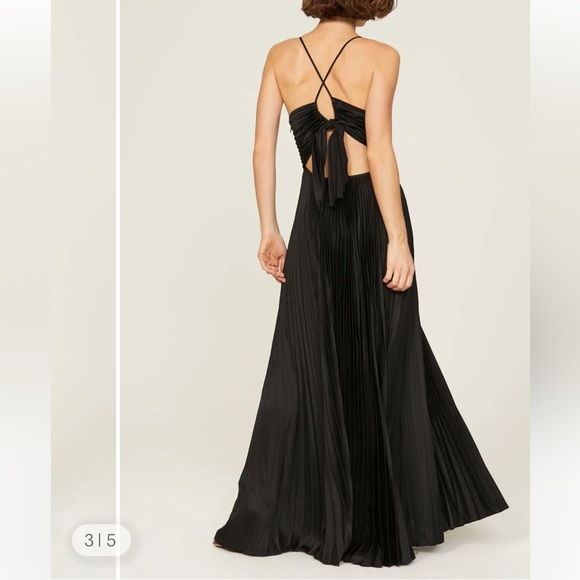 A.L.C Aries Satin Pleated Dress size 2 - Picture 2 of 5